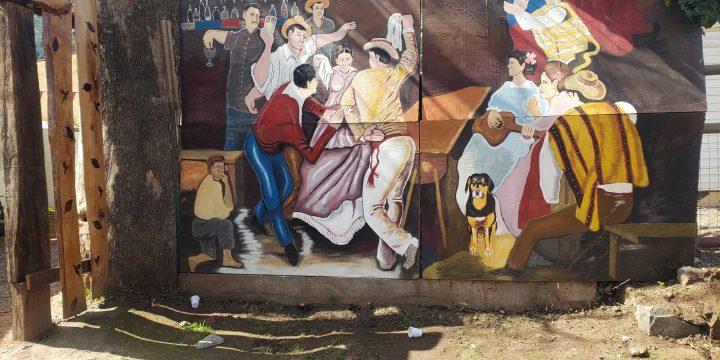 MURAL LA SAMBACUECA EN NUESTRA ESCUELA